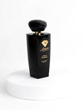 Amiir Scents Amieri Exclusive extrait de parfum in black bottle with golden accents on white background